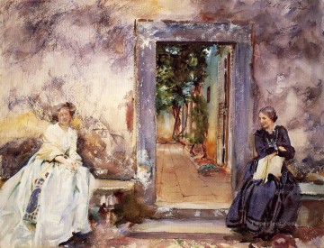  wall Oil Painting - The Garden Wall John Singer Sargent